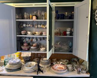 Glassware, china, and tea cups