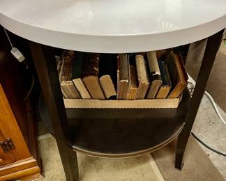 Contemporary two tiered round side table OR dining table base by Baker Furniture Company