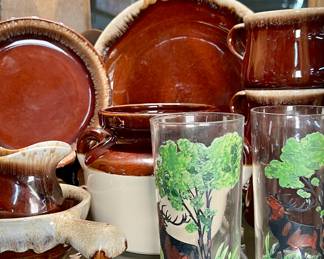 Pottery dish ware by Hull and McCoy