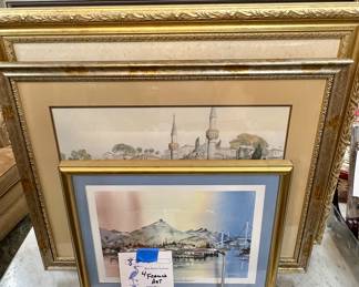 Lots of miscellaneous framed prints/art
