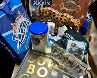 Jacksonville Jaguars football memorabilia, swag, art, book, cap, Sports Illustrated ‘Super Bowl Gold’ 50th anniversary coffee table book