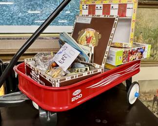 “Fun Lot” -domino’s sets, puzzles, postcards, vintage trinkets, and toys