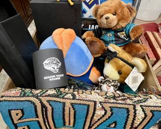 Lot of Jacksonville Jaguars swag, and memorabilia