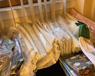A good selection of linens