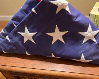 American flag for military service