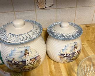 Nautical canister set great for shore home
