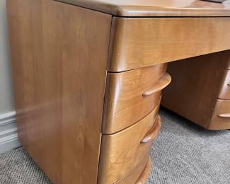 Haywood Wakefield Desk Mid Century Modern Curved front