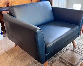 Fjords Blue Leather Chair