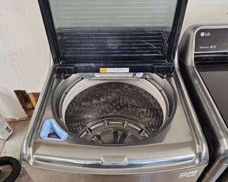 Interior of LG electric washing machine.