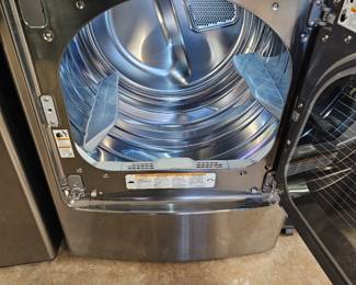 Interior of LG electric clothes dryer.