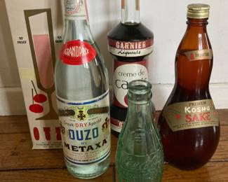 vintage beverage bottles for decoration only