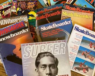 1970s Skateboarder magazines, 1990s Snowboard, Comics, Love&Rockets and much more