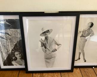1950s fashion photography vintage prints from a bygone era, framed