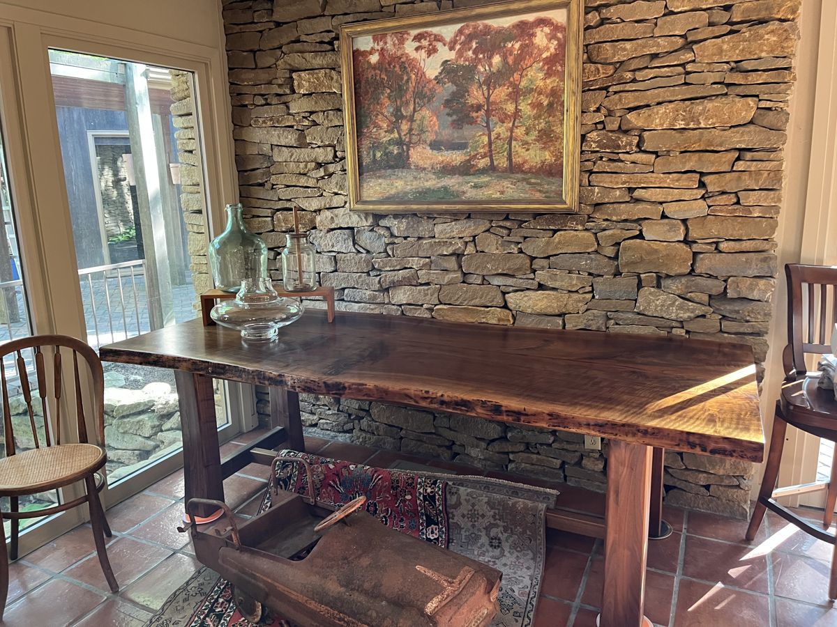 Black Walnut live edge slab. 8’ 2” x 39”