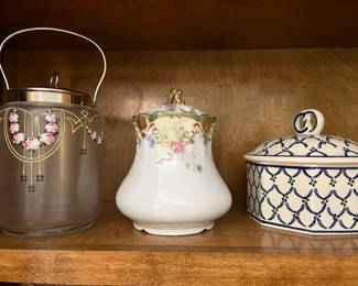 Biscuit jars.