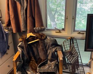 Reversible fur/leather jacket.