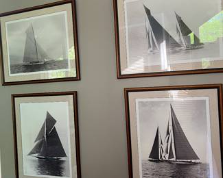Vintage Americas cup race photographs.
