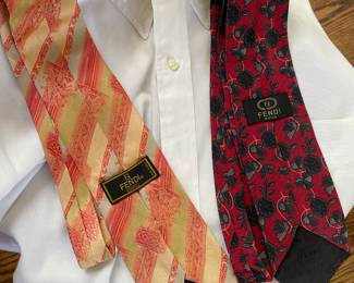 Designer ties. Fendi