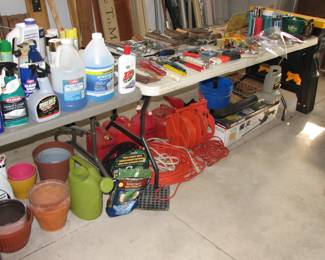 tables are full in the garage