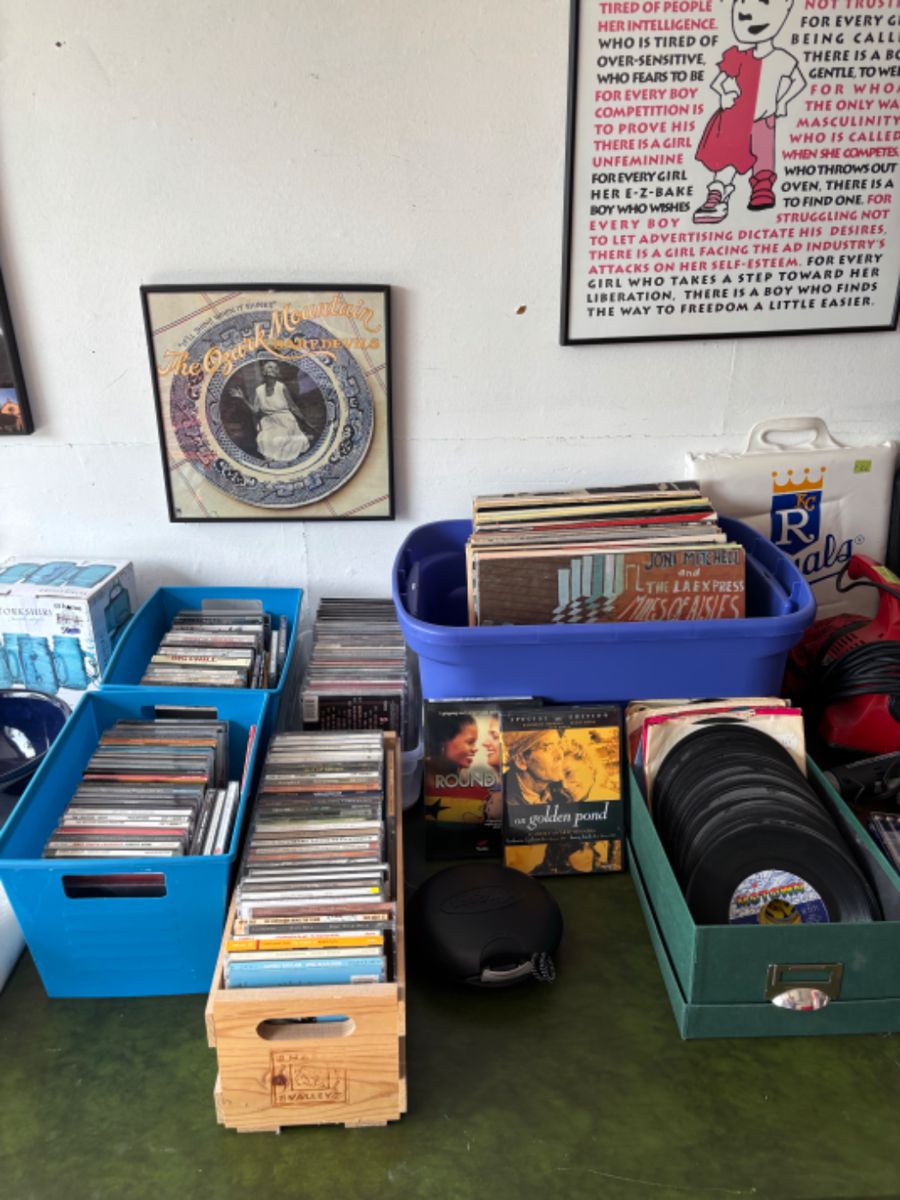 Record albums, 45’s, CD’s