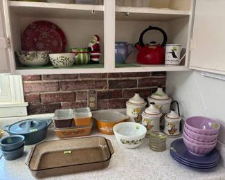 Pyrex, Vintage Adele canister set, Corningware stoneware
