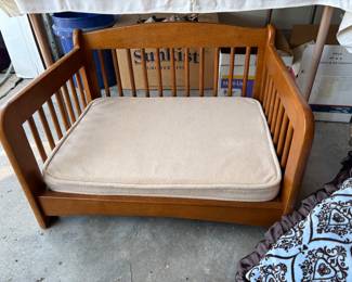 Wooden dog bed