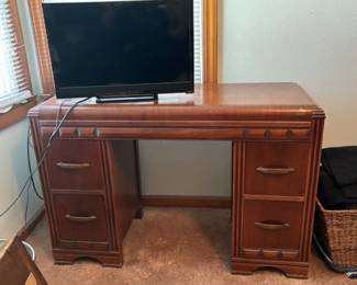 Vintage desk and TV