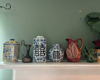 Vases for flowers/decorations.