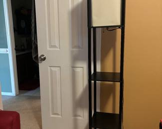 Black lamp with shelves for books/furnishings/ect.