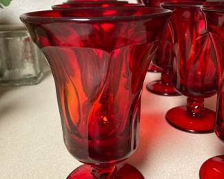Fostoria Jamestown Ruby Red glasses