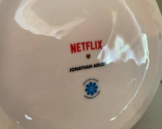 Jonathan Adler cookie jar, designed exclusively for Netflix. Never available for purchase. This cookie jar was gifted by actress Madelyn Cline, star of the hit show Outer Banks, to her grandmother. Includes a handwritten note by Madelyn to her grandmother and a note from her father telling the story.