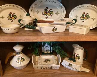 Metlox Poppytrail Provincial Rooster dinnerware