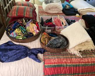 Huge selection of scarves and ladies' gloves