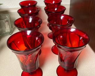 Fostoria Jamestown Ruby Red glasses
