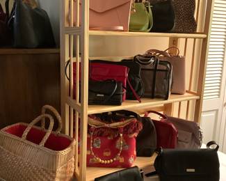 Large selection of handbags and purses