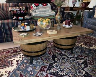 Mid Century Whiskey Barrel coffee table