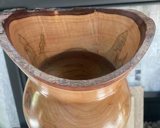 Paul Rhudy hand turned maple vase