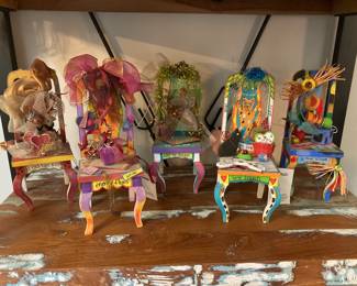 Lou Sparks Smith Folk art Chairs