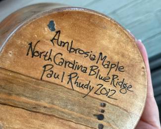 Paul Rhudy hand turned maple vase