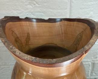Paul Rhudy hand turned maple vase