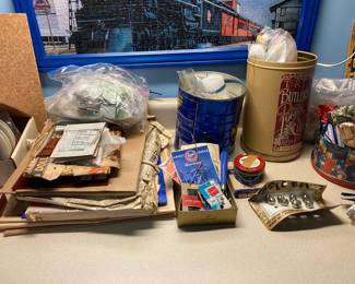 Variety of crafting supplies