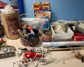 Variety of crafting supplies