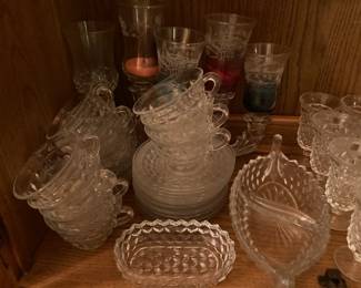 Large set of Fostoria glassware