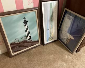 Lighthouse painting and framed prints