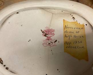 View of back of platter showing damage