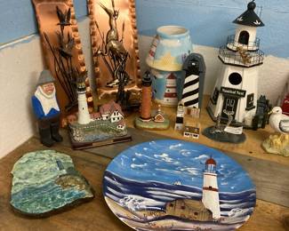 Lighthouse and coastal decor
