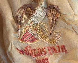 Antique handkerchief from the 1893 Chicago World's Fair