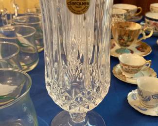 Cristal d'arques water/ tea goblets, set of 6, new