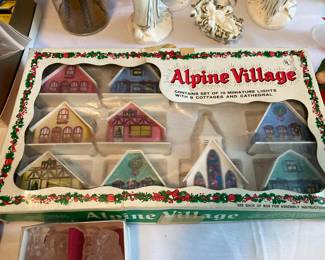 Vintage Alpine Village Christmas lights