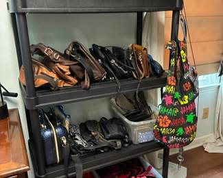 Large selection of handbags and purses